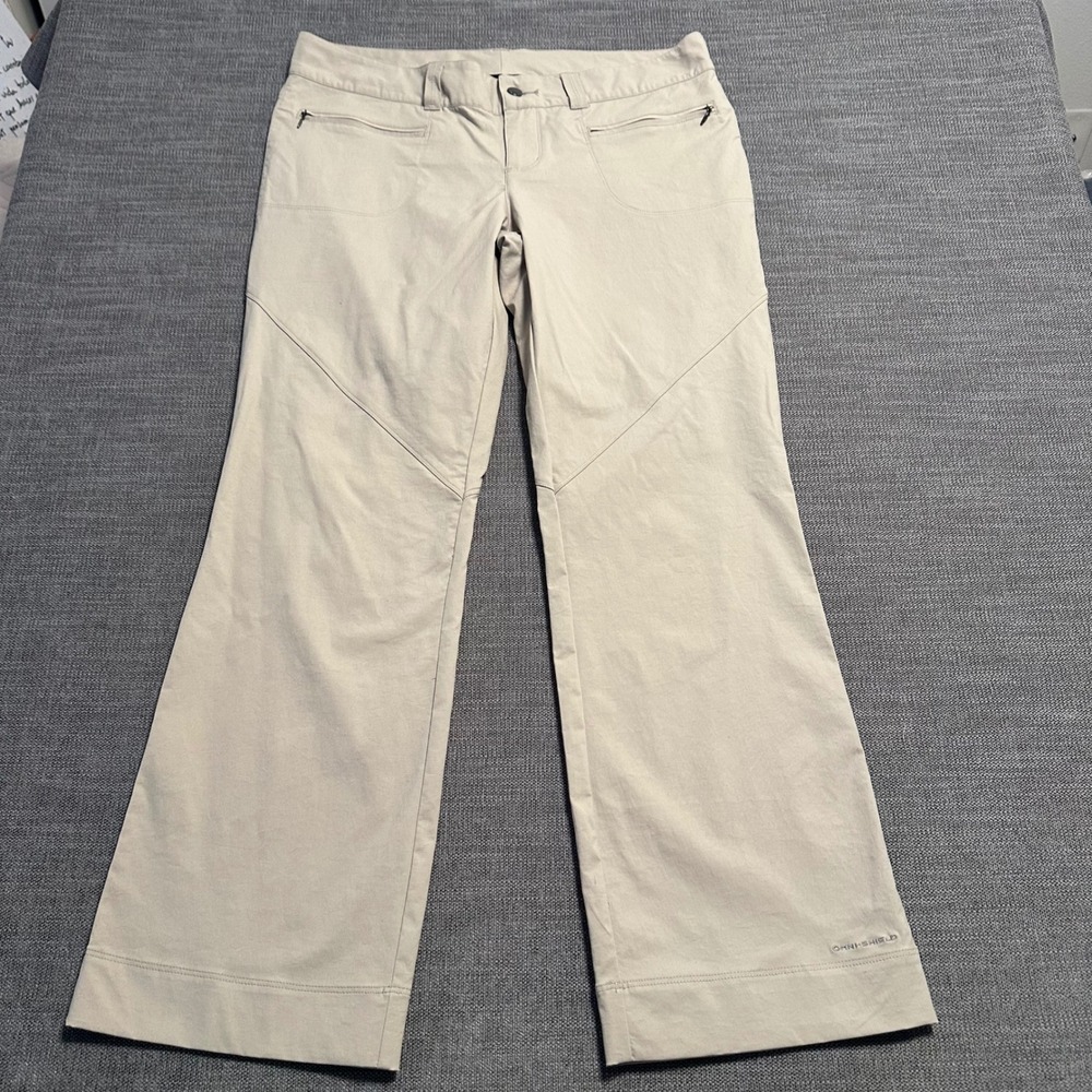 Columbia Hiking Pants Women 14 Short Tan Omni-Shield Outdoor Trouser - Picture 1 of 10